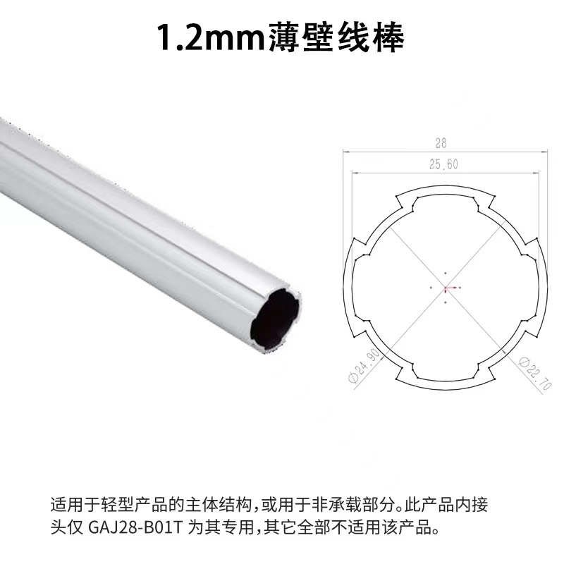 第三代精益管-1.2mm薄壁线棒